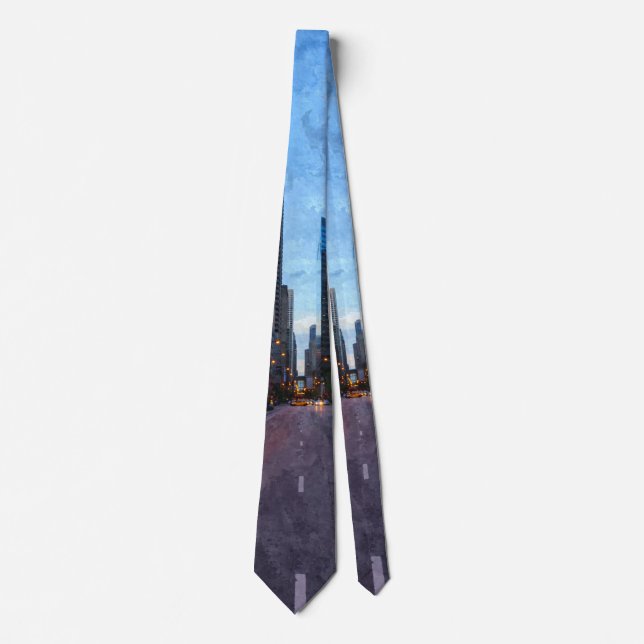 Chicago Abend Drive Neck Tie Krawatte (Vorderseite)