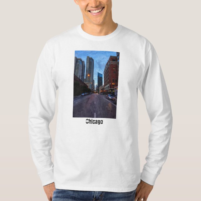 Chicago Abend Drive T-Shirt (Vorderseite)
