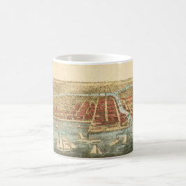 Chicago Antique Map, LaSalle Street und Fluss Kaffeetasse
