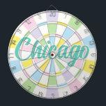 Chicago Aquamarine Text in den Farben Weiß und Pas Dartscheibe<br><div class="desc">Chicago Aquamarine Colored Text on White and Pastellfarben Dart Board Game Inklusive 6 Messingdarts 🎯 Personalisieren Sie Ihren Text oder Ihren Namen, indem Sie die Personalisierungsoption auswählen. Bitte lass mir, ob Sie weitere Fragen haben und weil Zazzles Kundensupport die Kundenerfahrung abwickelt, können Sie den Zazzle Kundensupport per Chat, Telefon oder...</div>