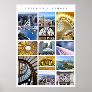 Chicago-Architektur - Schnappschüsse von Chicago, Poster