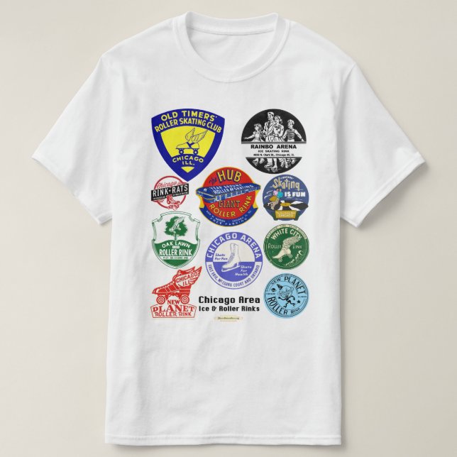 Chicago Area Ice & Roller Rinks. T-Shirt (Design vorne)