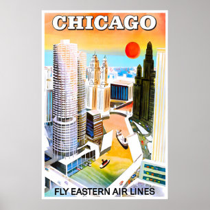Chicago Art Chicago Reiseplakat Illinois Geschenk Poster