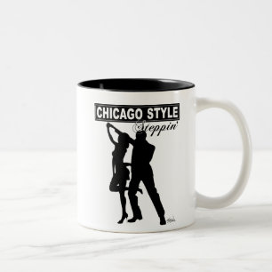 Chicago-Art Steppin Kaffee-Tasse Zweifarbige Tasse