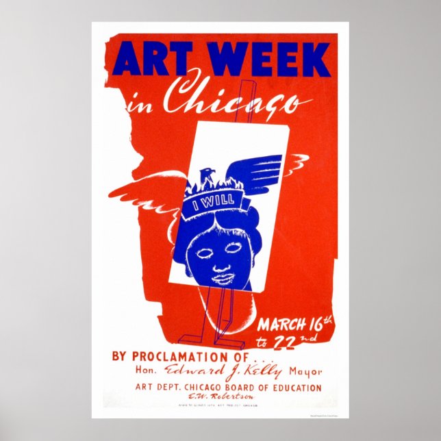 Chicago Art Week 1940 WPA Poster (Vorne)