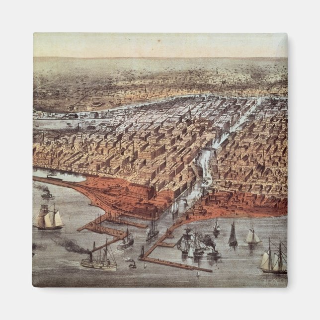Chicago as it was, c.1880 magnet (Vorne)