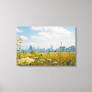 Chicago as seen from Montrose Harbor's bird Leinwanddruck