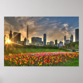 Chicago auf Leinwand Poster