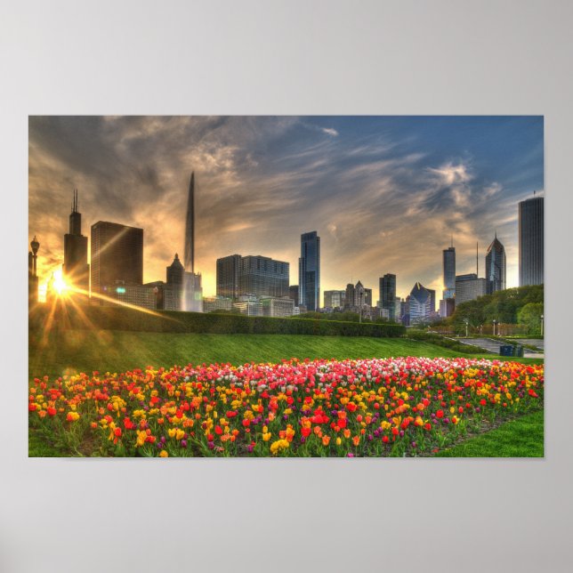 Chicago auf Leinwand Poster (Vorne)