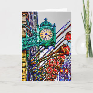 Chicago auf Staats-Straße Feiertagskarte