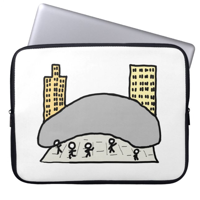 Chicago Bean Laptopschutzhülle (Vorderseite)