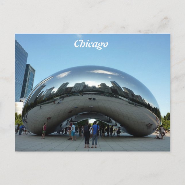 Chicago Bean Sightseeing Feiertagspostkarte (Vorderseite)
