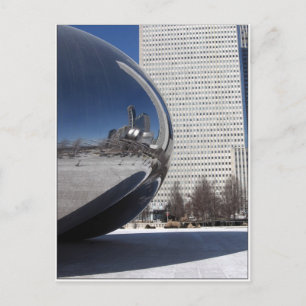 Chicago Bean und Skyscaper Postkarte
