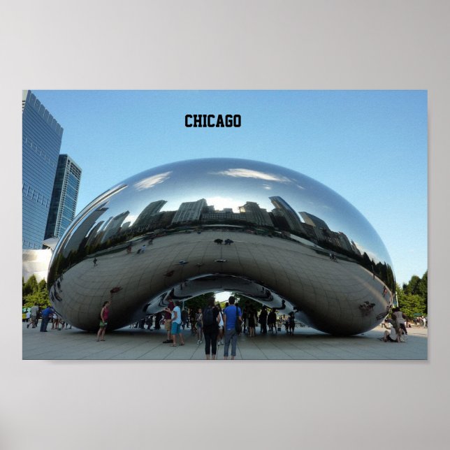 Chicago Bean Wahrzeichen Poster (Vorne)