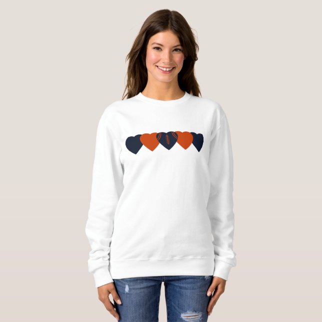 Chicago Bears Heart Football Sweatshirt (Vorne ganz)
