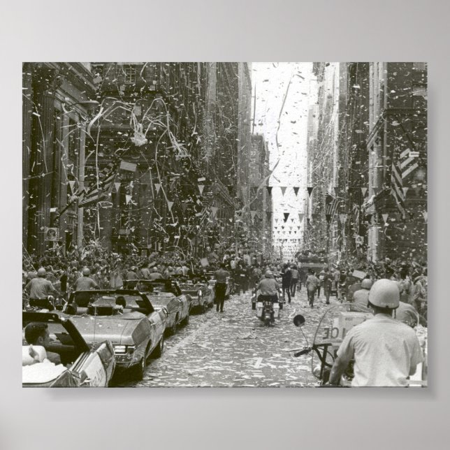 Chicago begrüßt die drei Astronauten von Apollo 11 Poster (Vorne)