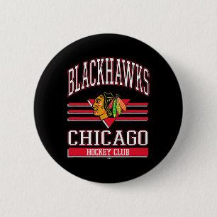 Chicago Blackhawks Hockey Club Schwarz Offiziell L Button