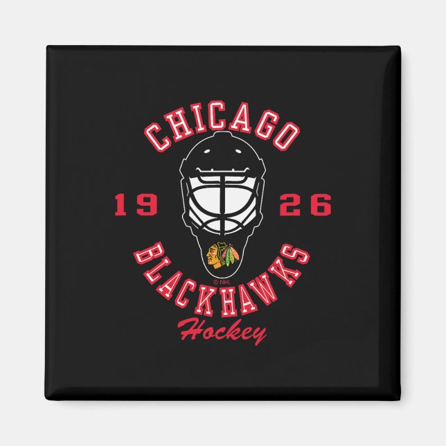 Chicago Blackhawks Hockey Mask Black Officially Li Magnet (Vorne)