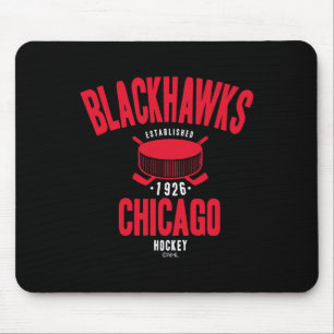 Chicago Blackhawks Hockey Puck Schwarz Offiziell L Mousepad