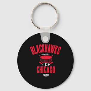 Chicago Blackhawks Hockey Puck Schwarz Offiziell L Schlüsselanhänger