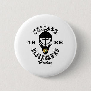 Chicago Blackhawks Hockeymaske Rot Nhl Offiziell Button