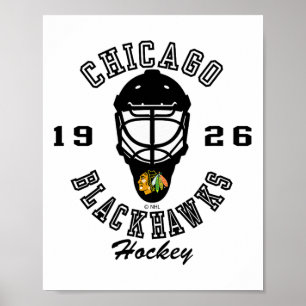 Chicago Blackhawks Hockeymaske Rot Nhl Offiziell Poster