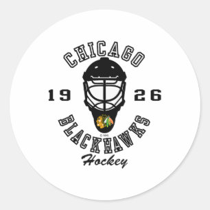 Chicago Blackhawks Hockeymaske Rot Nhl Offiziell  Runder Aufkleber