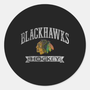 Chicago Blackhawks Vintage-Hockey Rot Offiziell L Runder Aufkleber