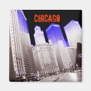 CHICAGO-BLAU MAGNET