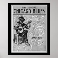 "Chicago Blues" 1915 Sheet Music Print 16x20