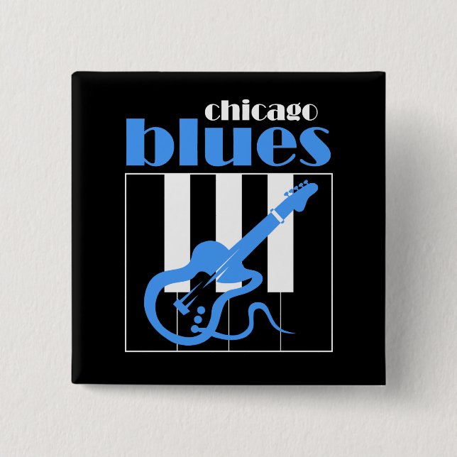 Chicago-Blues Button (Vorderseite)