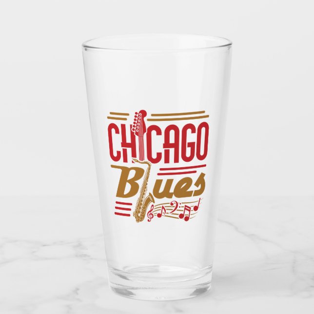 Chicago Blues Music Lover Glas (Vorderseite)