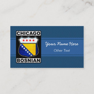 Chicago Bosnian American Business Cards Visitenkarte