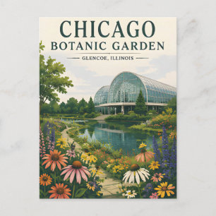 Chicago Botanic Garden Conservatory Floral Postkarte