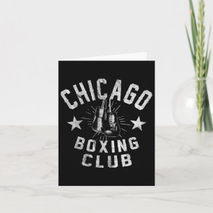 Chicago Boxing Club - Vintager Retro Boxer in Chi- Karte