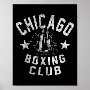 Chicago Boxing Club - Vintager Retro Boxer in Chi- Poster