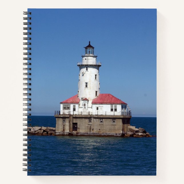 Chicago Breakwater Light Notebook Notizbuch (Vorderseite)