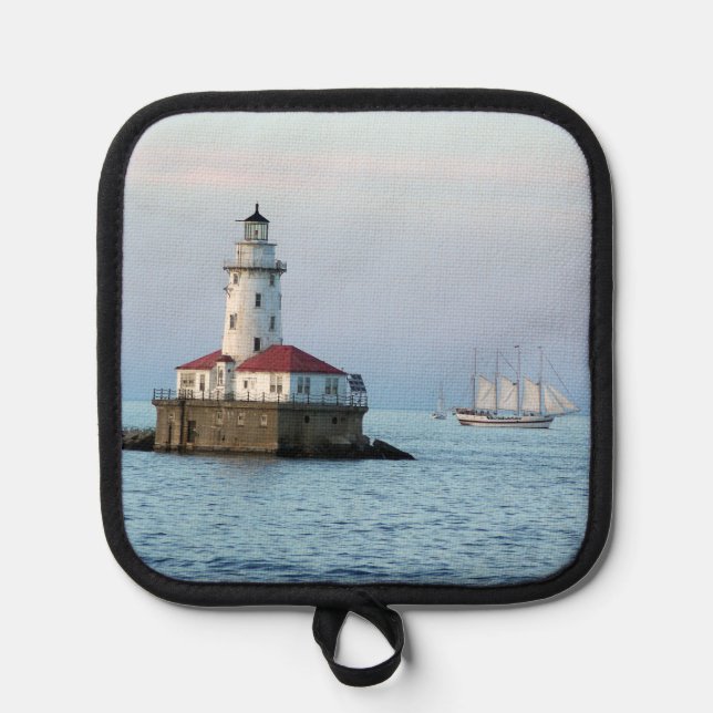 Chicago Breakwater Light & Windy II Pothalter Topflappen (Vorderseite)