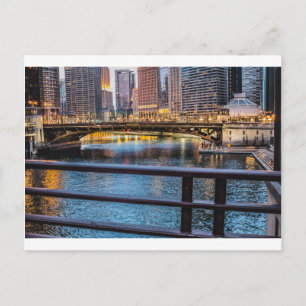 Chicago Bridges & Lights Postkarte