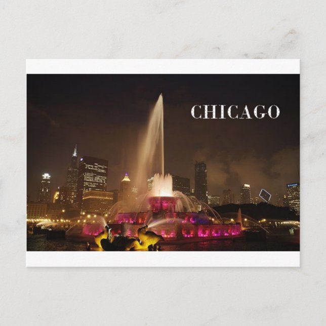 CHICAGO Buckingham Fountain (St.K. Postkarte (Vorderseite)