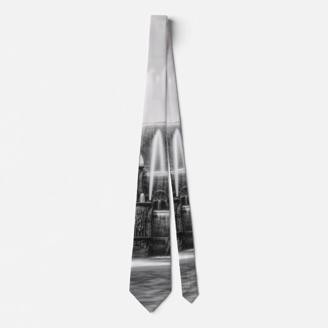 Chicago Buckingham Grayscale Neck Tie Krawatte (Vorderseite)