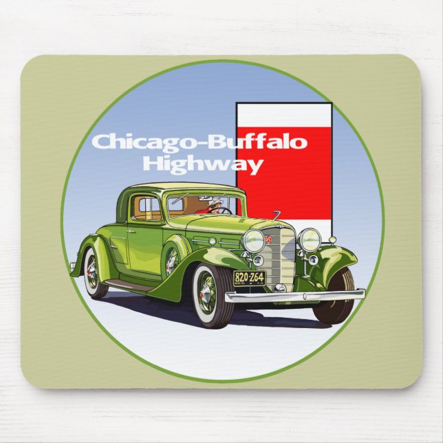 Chicago - Buffalo Highway National Auto Trail Mousepad (Vorne)