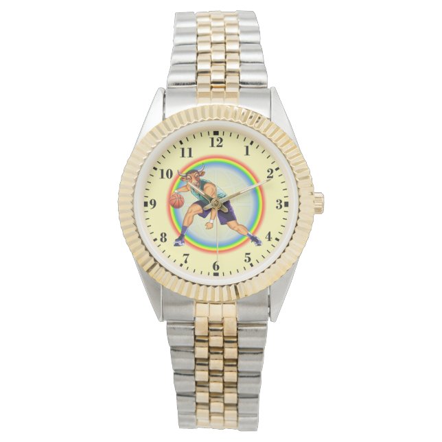 Chicago bulls basketball player in action armbanduhr (Vorderseite)