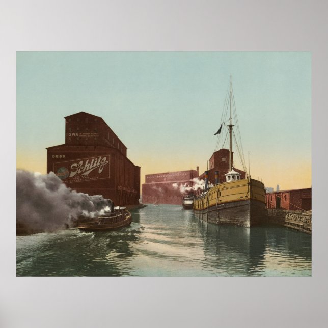 Chicago Canal Elevator, 1900 Poster (Vorne)