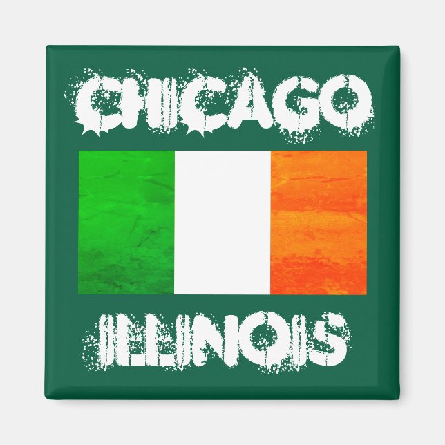 Chicago Celtic Pride - Irisches Erbe Magnet (Vorne)