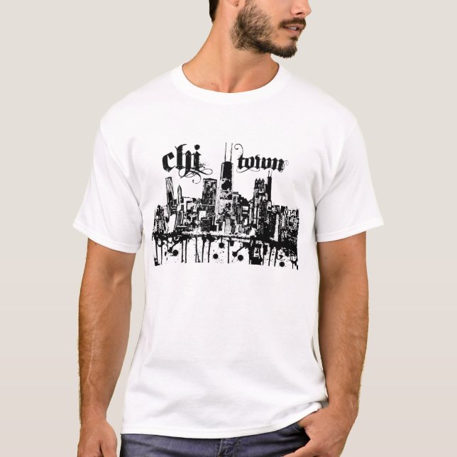 Chicago "Chistadt" setzte sich an für Ihre Stadt T-Shirt (Vorderseite)