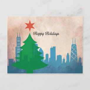 Chicago Christmas Card Feiertagspostkarte