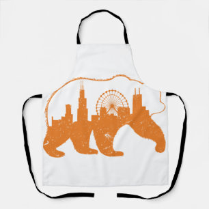 Chicago City Apparel Downtown Walking Bear Silhoue Schürze