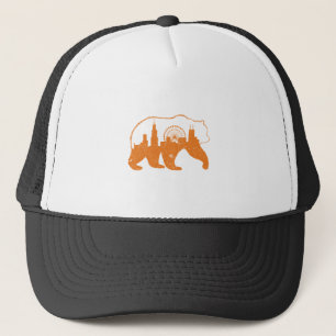 Chicago City Apparel Downtown Walking Bear Silhoue Truckerkappe