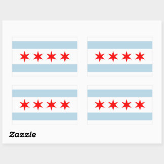 Chicago city flag custom stickers